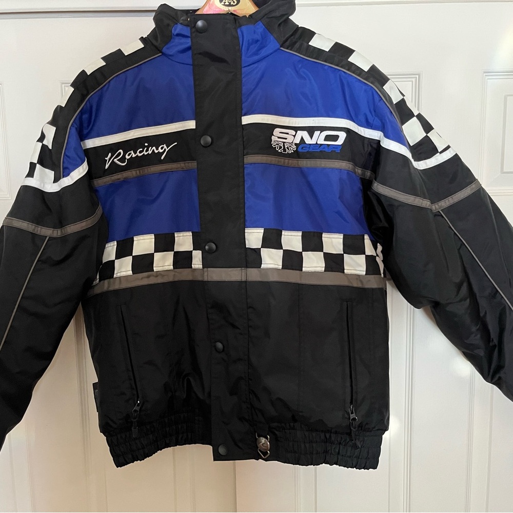 Racing Men's Ski Jacket - Black and Blue
